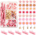 78 Pieces Push Pins Set Cute Thumb Tacks Decorative Flower Push Pins by BESARME