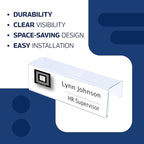 20-Pack 6" x 4" Acrylic Name Plate Holders – Hook-Style Name Tag Display - Image 4