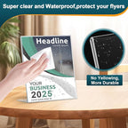 Acrylic Sign Holder 5x7 Inches, 16 Pack Clear Plastic Table Paper Display Stand - Image 2