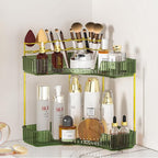SUNZOS Bathroom Counter Organizer, Corner Vanity Cosmetic Storage by SUNZOS