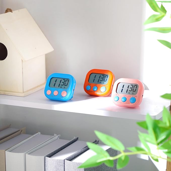 Weewooday 12 Pcs Digital Kitchen Magnetic Timer Bulk Classroom Count up - Image 5