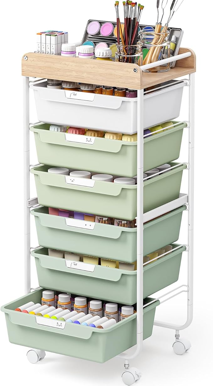 Rolling Storage Utility Cart by SYKIARIOL