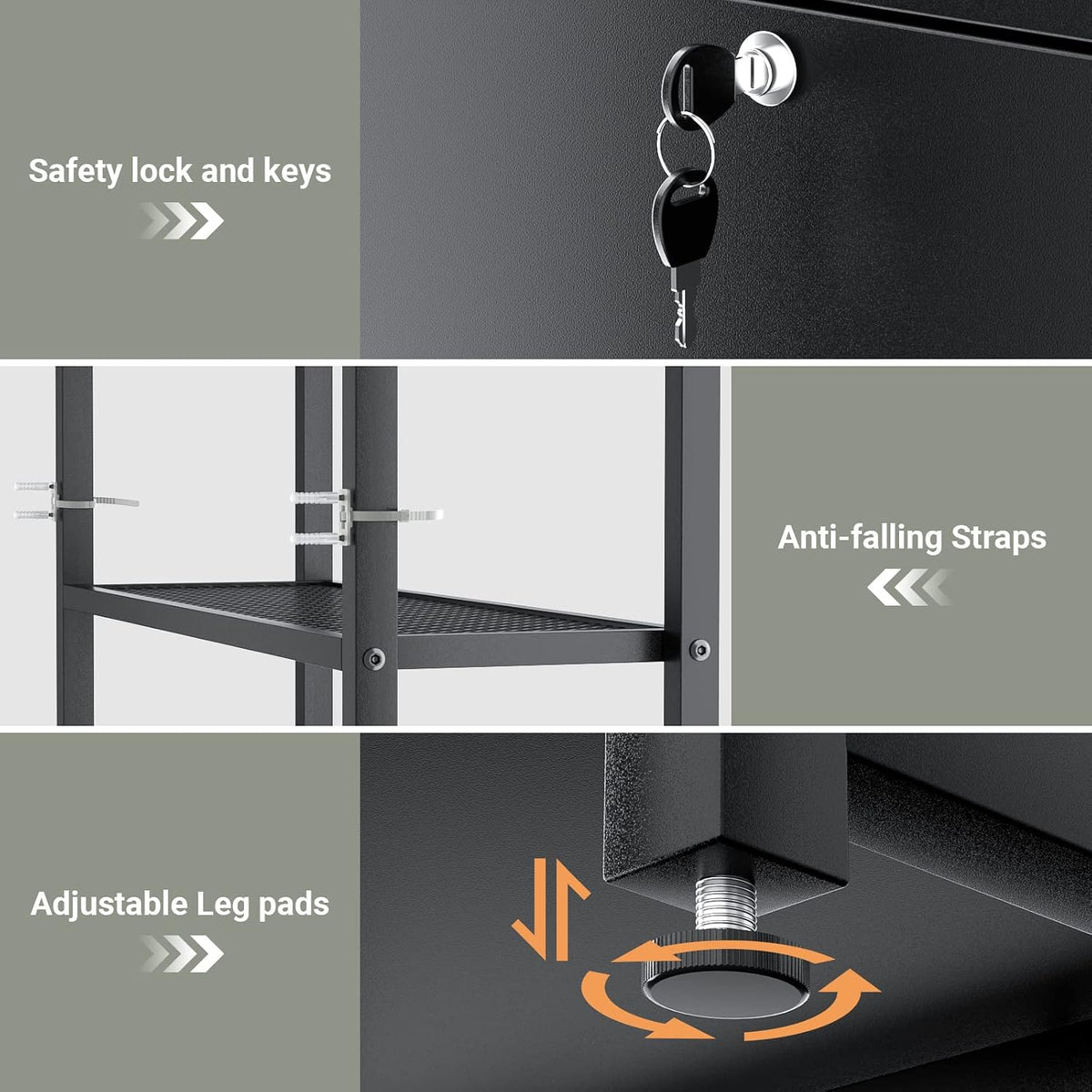 homieasy vertical filing cabinet with bookshelf for home on a desk or shelf