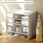 Desk Organizer-Stackable Storage Drawers, Plastic Compact Desk Storage Box - Image 7