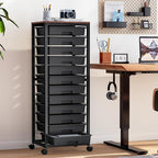 SYKIARIOL Rolling Cart with Drawers, 12 Drawer Rolling Cart, Rolling storage - Image 2