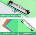 Plastic Clipboards, PANDRI 10 Pack Clear Colored Clipboards, Low Profile Clip - Image 4