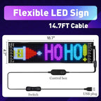 XIAOOHO Programmable LED Car Sign, Scrolling LED Sign, Flexible LED RGB Message - Image 2