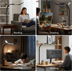 led desk lamp for home office with base on a desk or shelf