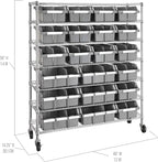 Seville Classics Heavy Duty NSF Bin Rack Solid Steel Wire Shelving Storage Unit - Image 6