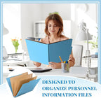 12 Pcs Classification Folders Letter Size 3 Pocket Dividers Employee File Folder - Image 6