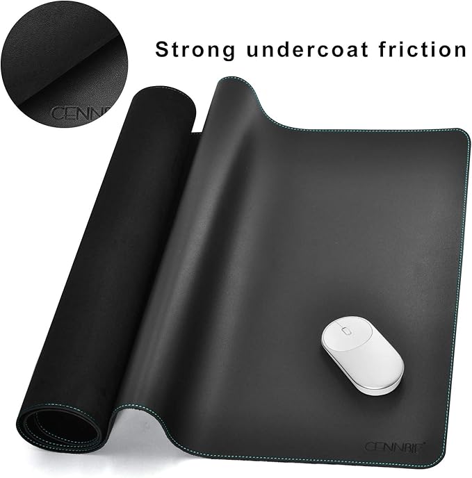 CENNBIE Leather Desk mat Protecter 47.2X19.6in Super Large, PU Leather Desk Mat - Image 5