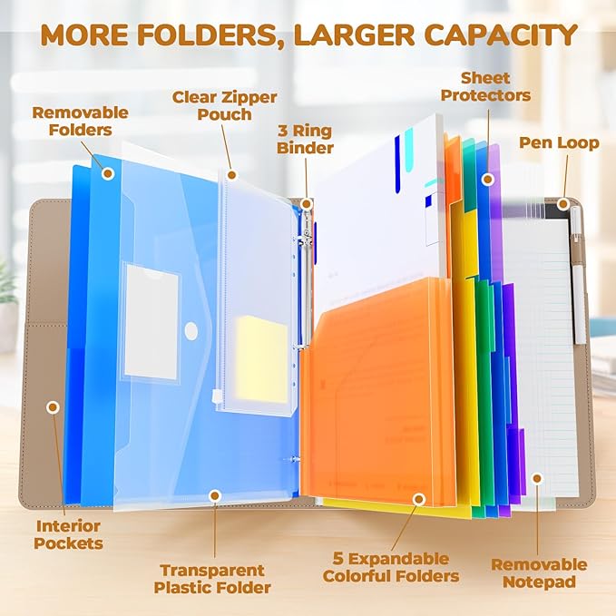 JoyCat 3 Ring Binder Clipboard - Image 2