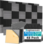 Knightsacoustic 48 Pack Sound Proof Foam Panels