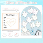 Lovarywow Vital Signs Sticky Notes Gifts, 9 Pack Vitals Notepad 3x3 Inch - Image 2