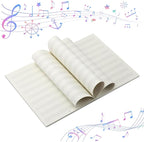 MUDOR Spiral-Bound Blank Sheet Music Notebook, 100 Pages Wide Staff Manuscript - Image 6