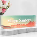 Personalized Name Plate for Desk Custom Acrylic Desk Name Plate Custom Employee by AZUFEMOS