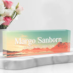 Personalized Name Plate for Desk Custom Acrylic Desk Name Plate Custom Employee by AZUFEMOS