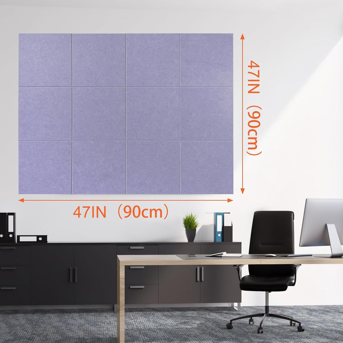 Cork Boards for Walls 48" x 36" Felt Board Alternative, 12 Pack Fel...