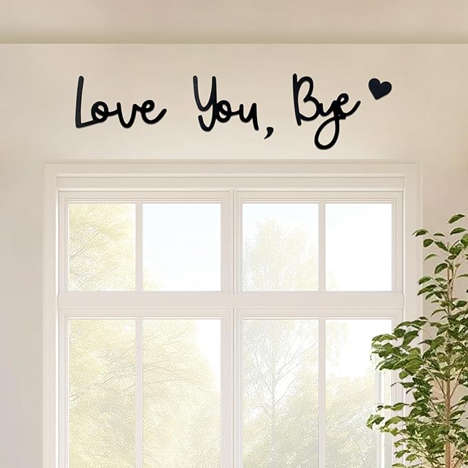 Wooden Love You Bye Sign Home Decor by Unknown