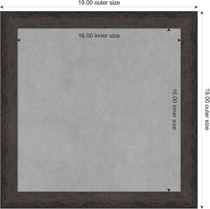 Amanti Art Black Framed Magnetic Board 19x19 Small Vision Board - Image 3
