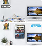 Solinxe Wall Hanging File Holder 5 Pocket Wall Mounted Paper Organizer Magazine - Image 4
