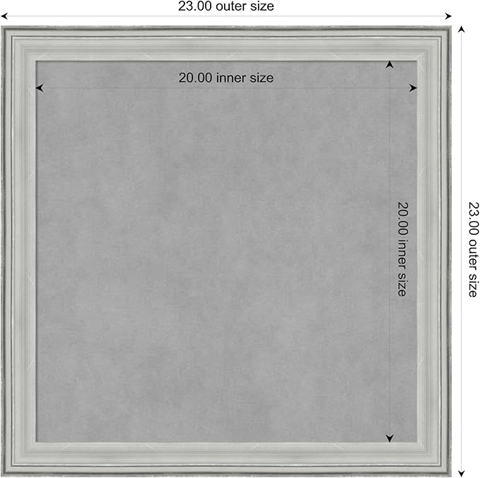 Amanti Art Silver Framed Magnetic Board 23x23 Medium Vision Board - Image 4