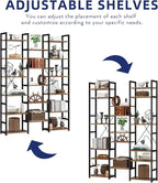 NUMENN 6-Tier Bookshelf Triple Column Bookcase - Image 5