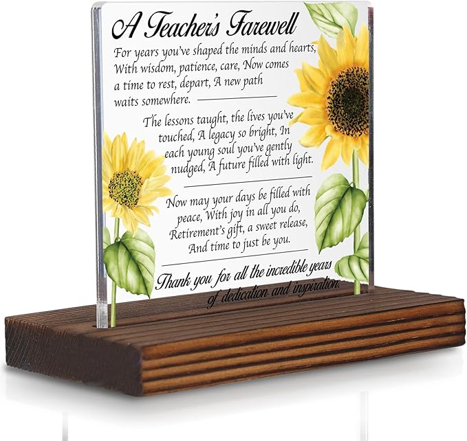 Happy Retirement Acrylic Desk Sign by Pariveca