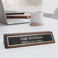 Business Wood Name Plate for Desk | Custom Desk Name Plate Personalized Gift by EngravingInternational