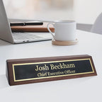 Business Wood Name Plate for Desk | Custom Desk Name Plate Personalized Gift by EngravingInternational