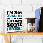WUZYOU I'm Not Qualified To Diagnose Wood Block Sign Desk Decor, Inspirational - Image 4