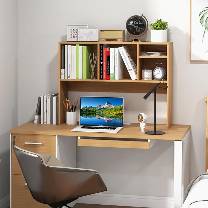 Tangkula Desktop Bookshelf, Countertop Storage Hutch - Image 4