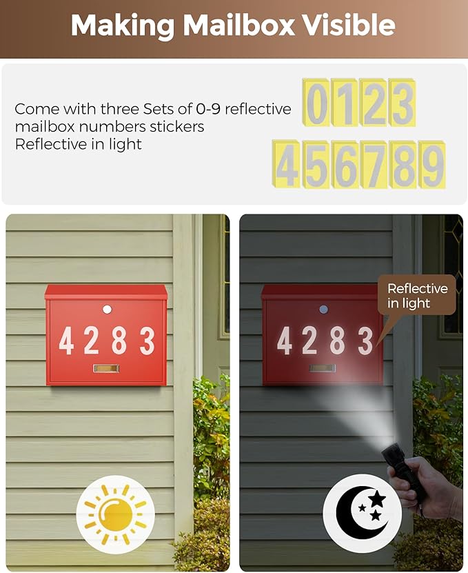 LAND·VOI Locking Wall-Mount Mailbox - Image 5