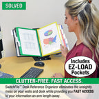 ultimate office switchfile 10-pocket reference display organizer color, close-up detail