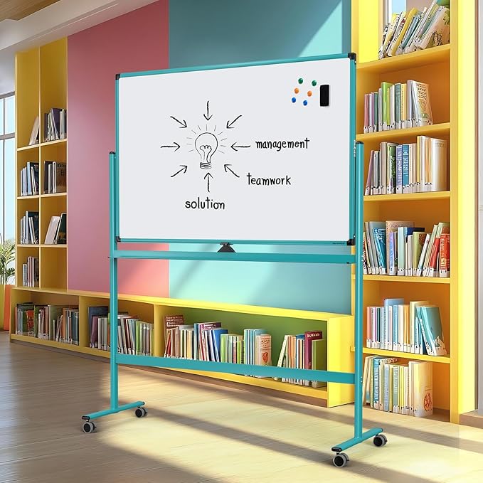 Large Dry-Erase Rolling Magnetic Whiteboard - Image 7
