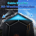 advance outdoor 8x8 ft storage shelter garage tent, close-up detail