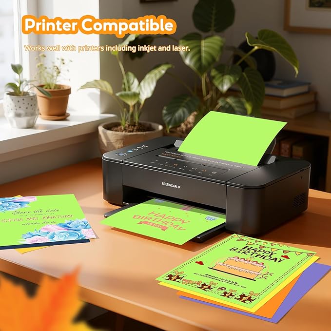 Green Cardstock 8.5 x 11, Colored Card Stock, 40 Sheets Light Green Paper - Image 3