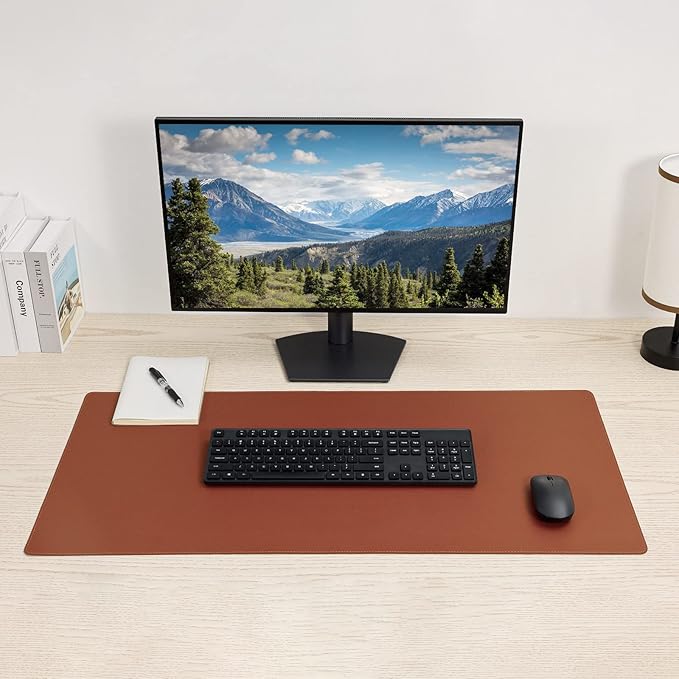 Desk Pad Blotter, Wolaile 36x17 in Large PU Leather Mouse Pad, Waterproof - Image 6