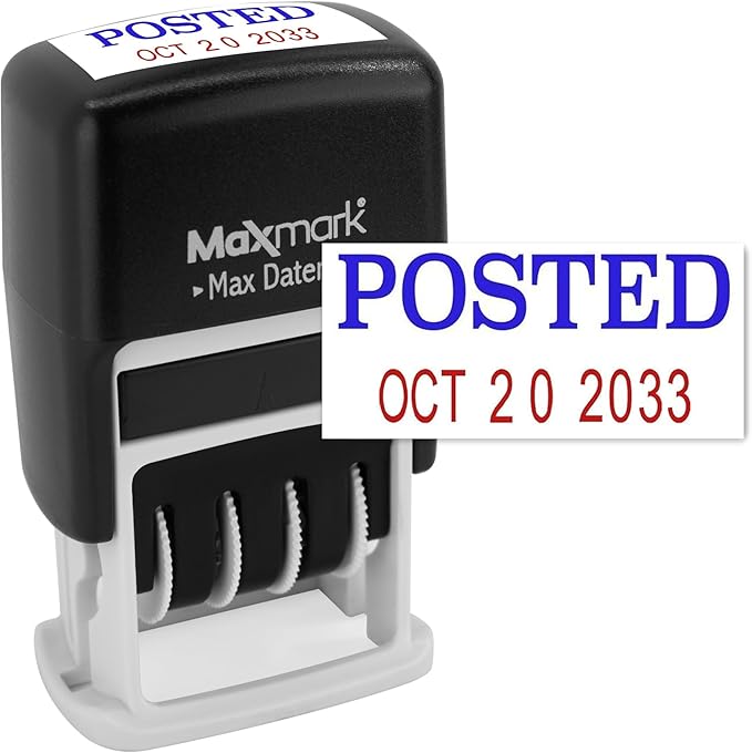 MaxMark Self-Inking Rubber Date Office Stamp by Maxmark