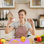 ZVP Plastic Cutting Boards for Kitchen, Flexible Cutting Mats, Gradient Purple - Image 6