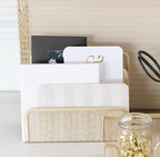 BLU MONACO | Gold Metal Mesh Mail Sorter Organizer Countertop | Paper Sorter - Image 4