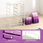 LDAILY 15 Drawer Rolling Storage Cart, Rolling Cart - Image 7
