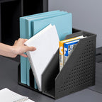 SAYEEC 1Pcs Collapsible Plastic Magazine File Holder Vertical Binder Storage - Image 7