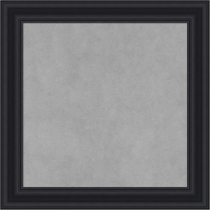 Amanti Art Black Framed Magnetic Board 20x20 Small Vision Board by AmantiArt