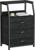 Furnulem Black Night Stand, Small Dresser by Furnulem