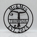 Custom Metal Signs | Personalized Monogram Name Sign | Outdoor Wall Art - Image 9