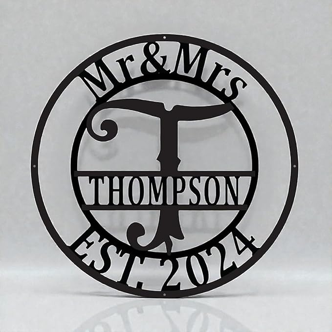 Custom Metal Signs | Personalized Monogram Name Sign | Outdoor Wall Art - Image 9