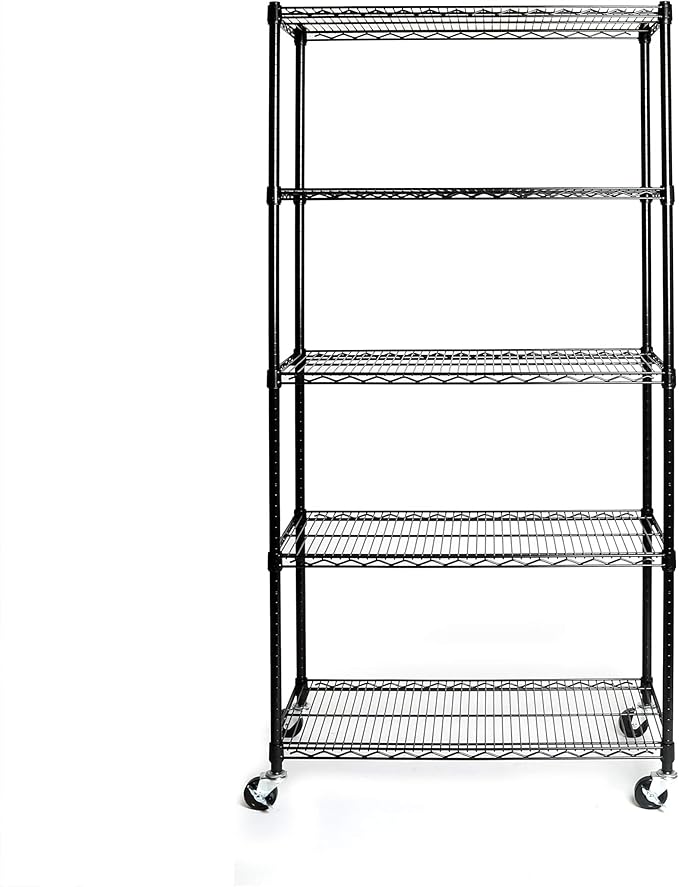 Seville Classics UltraDurable Heavy Duty NSF Solid Steel Wire Rack Storage Unit - Image 8