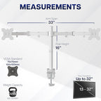 VIVO Dual Monitor Desk Mount, Heavy Duty Fully Adjustable Stand, Fits 2 LCD LED - Image 4