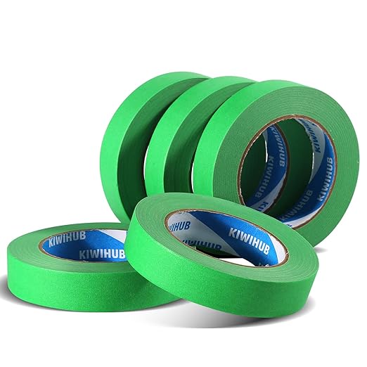 KIWIHUB Green Painters Tape, 1 inch x 60 Yards x 5 Rolls - Image 2
